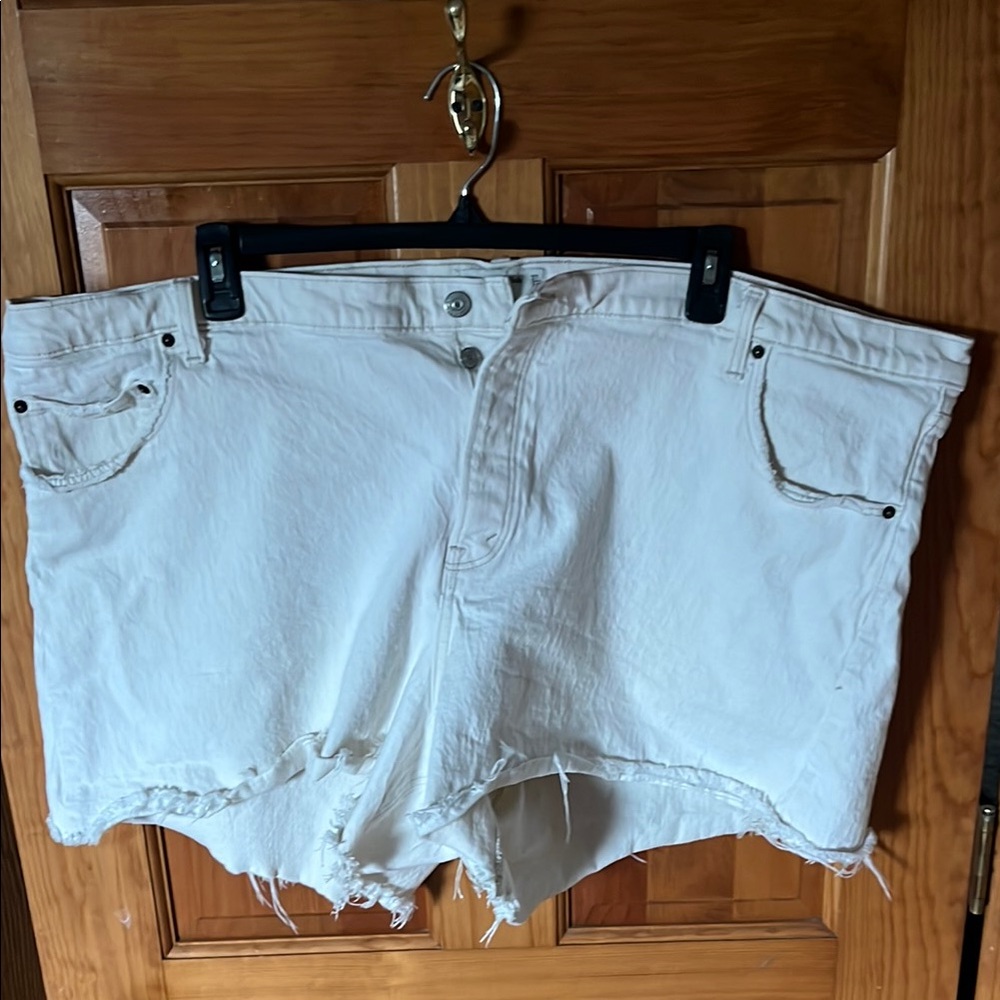 Abercrombie White Denim Shorts